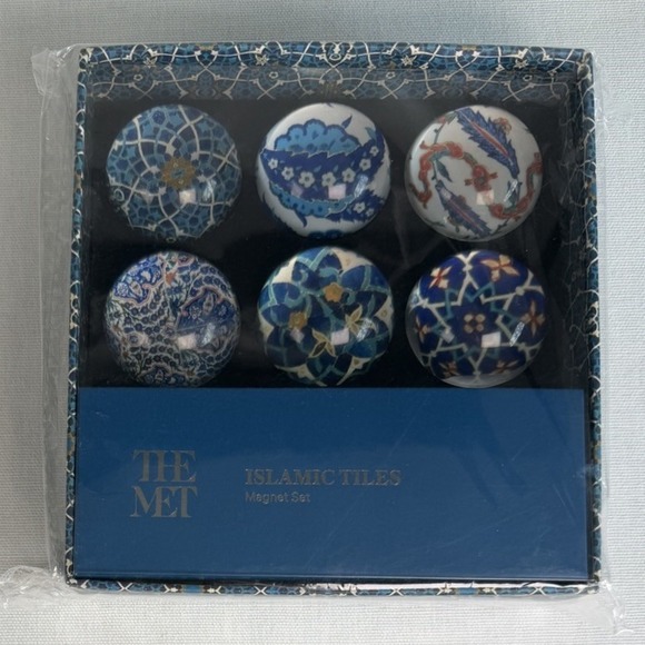 Other - Metropolitan Museum of Art Islamic Tiles Magnets Box of 6 Glass Magnets The Met